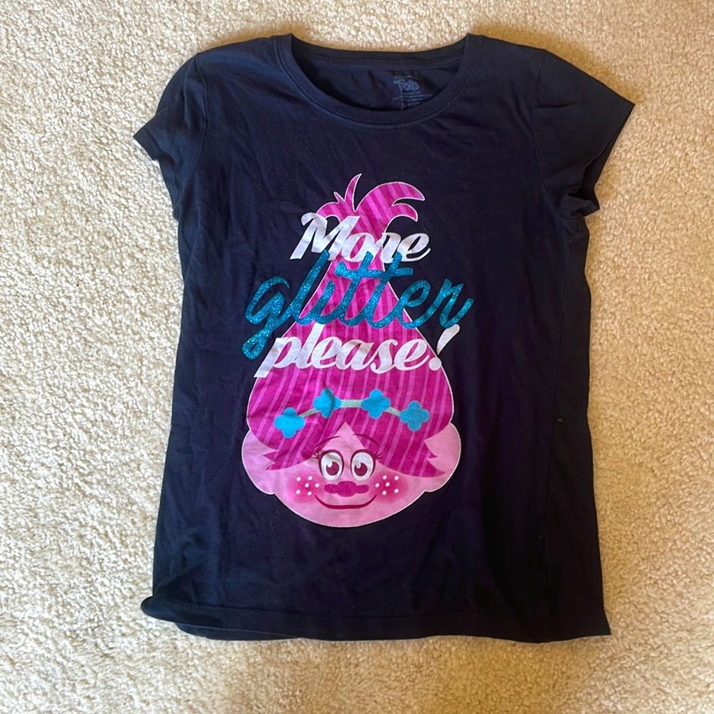 More glitter please! Trolls kids shirt